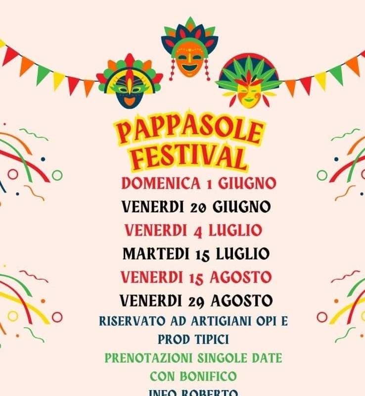 Locandina del Pappasole Festival a Riotorto.