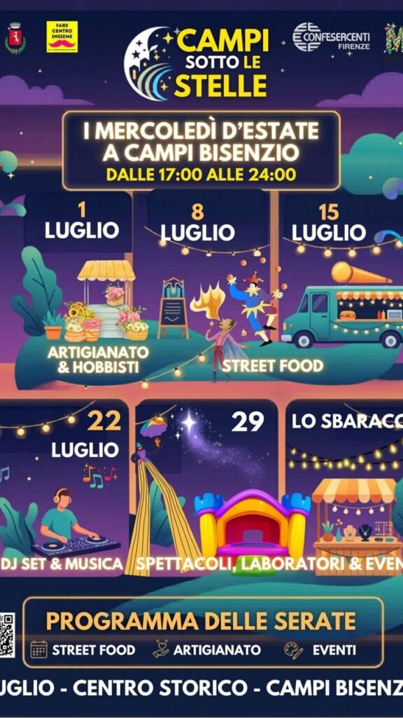 Locandina di Campi sotto le stelle a Campi Bisenzio.
