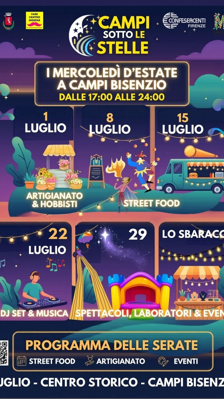 Locandina di Campi sotto le stelle a Campi Bisenzio.