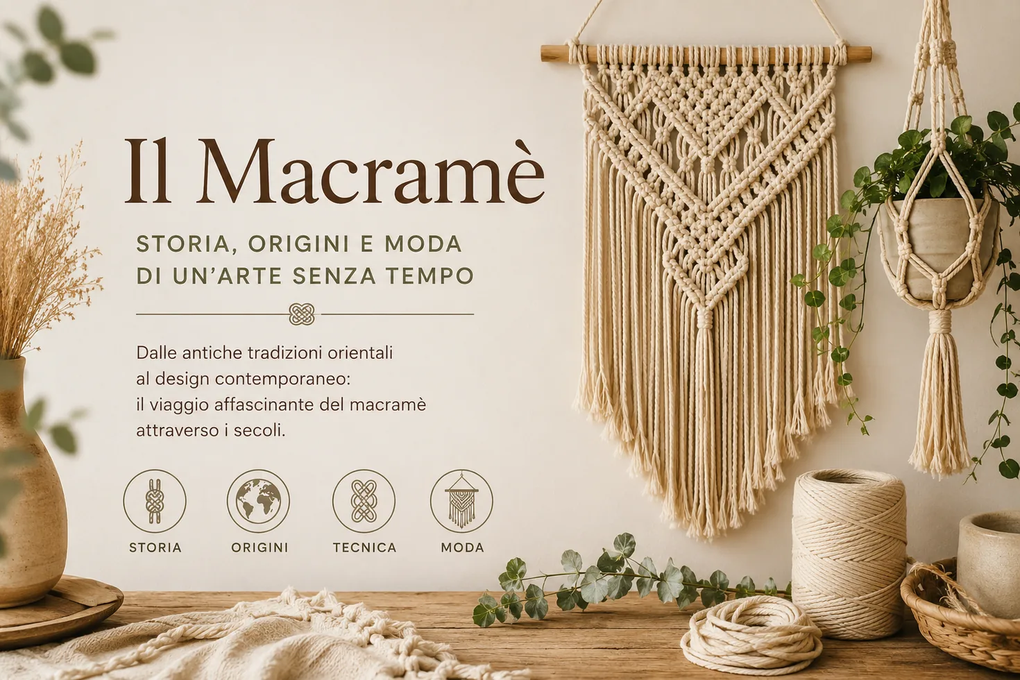 MACRAME’, storia, origini e moda di una arte senza tempo
