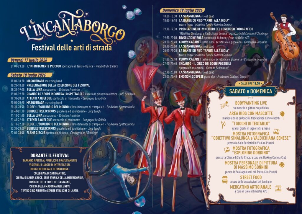 Locandina del mercatino L’INCANTABORGO – SINALUNGA – SI