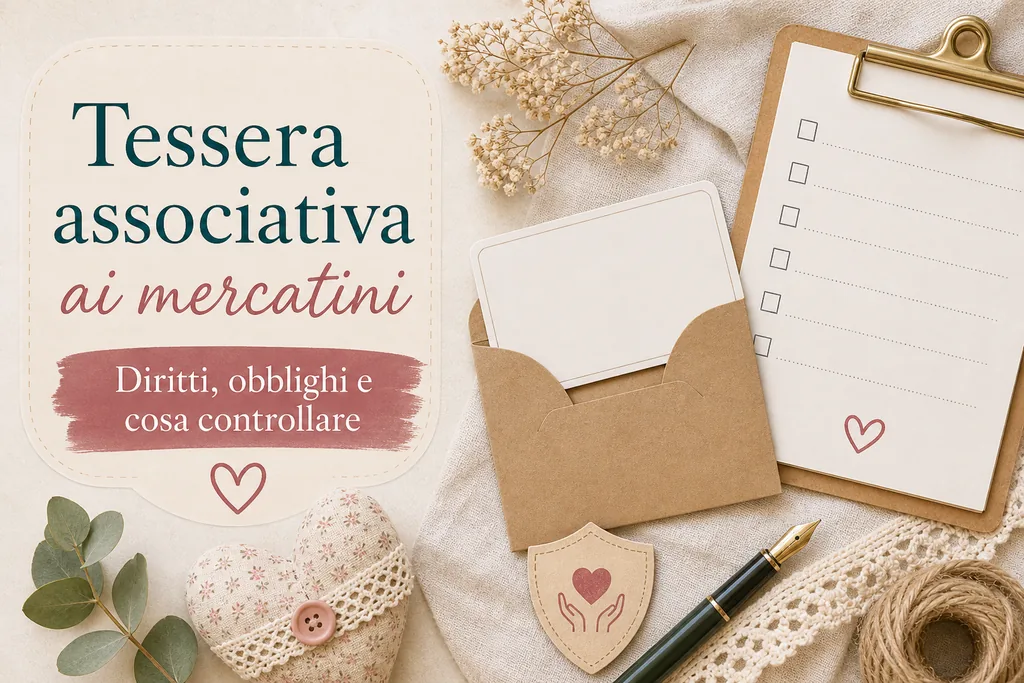 TESSERA ASSOCIATIVA OBBLIGATORIA PER PARTECIPARE AD UN MERCATINO: perché viene richiesta e cosa comporta
