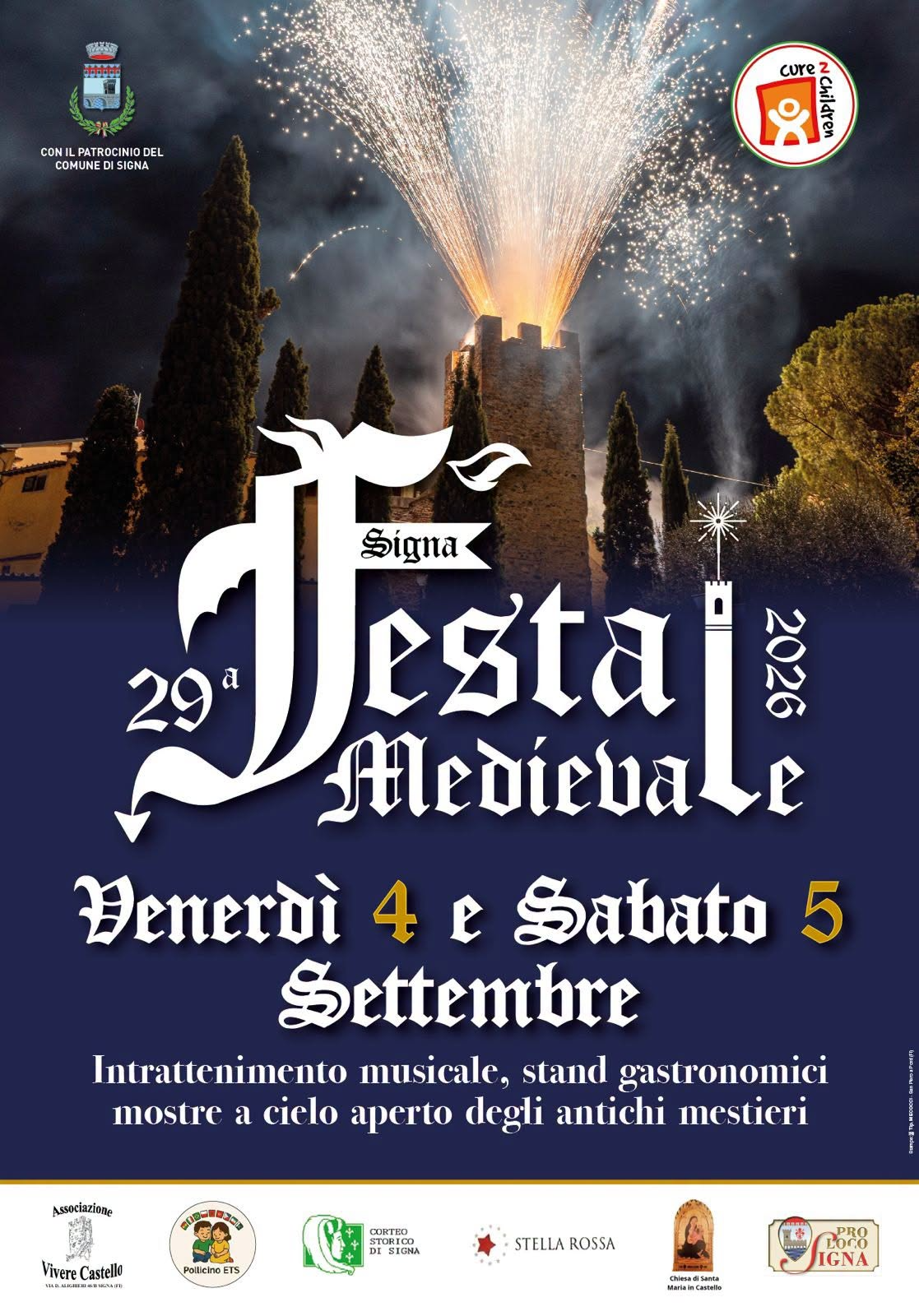 Locandina del mercatino 29ª FESTA MEDIEVALE NEL CASTELLO DI SIGNA – FI –