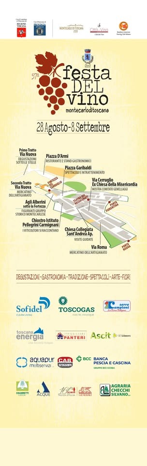 Locandina del mercatino FESTA DEL VINO DI MONTECARLO – LU –