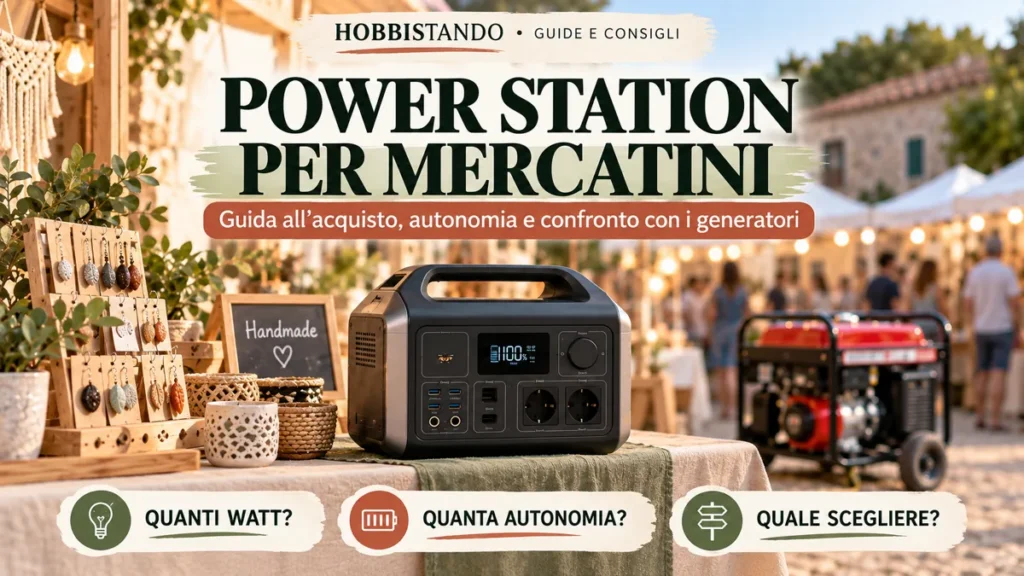 Power station per mercatini: come scegliere, calcolare l’autonomia e confrontarle con i generatori